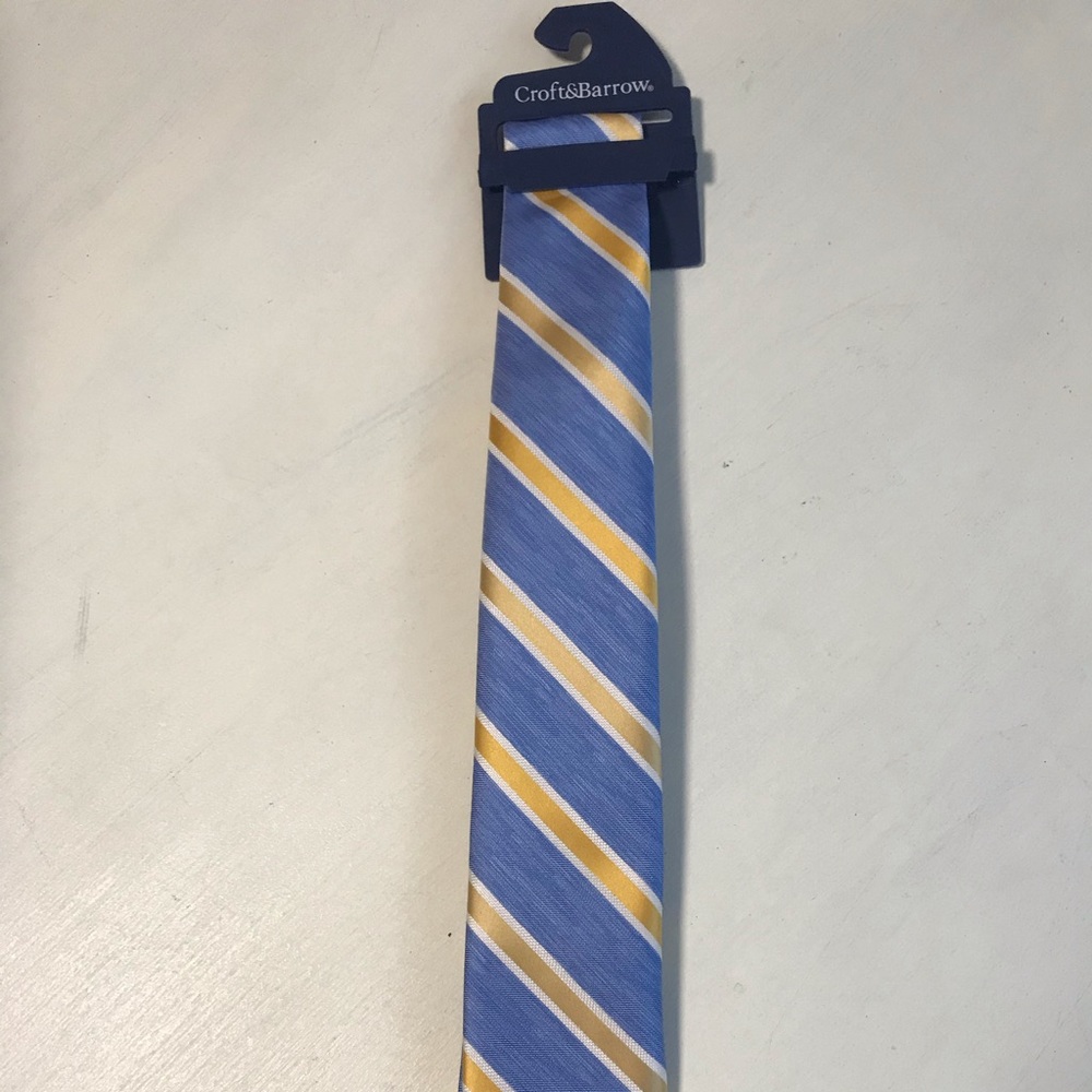 Men’s striped tie blue/yellow